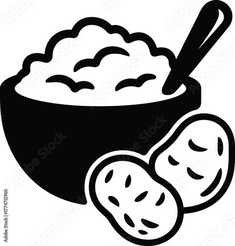 Mashed Potatoes and Whole Potatoes Icon