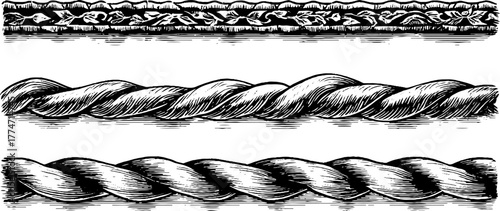 Elegant filigree borders with repeating vine motifs for decorative design