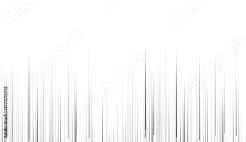 Line pattern. Vertical straight background. Black abstract texture with parallel lines from thick to thin. Vertical straight stripes. 