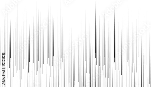 Line pattern. Vertical straight background. Black abstract texture with parallel lines from thick to thin. Vertical straight stripes. 