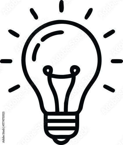 Light Bulb Idea Prompt Symbolizing Innovative Thinking