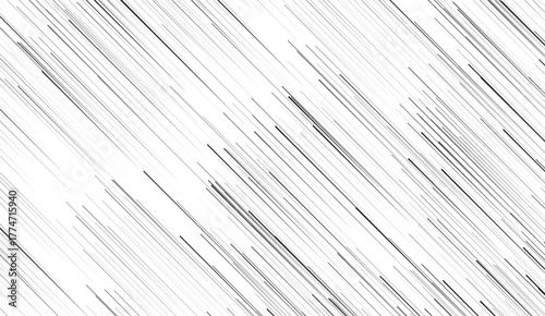 Black radial comics style lines isolated on white background. speed abstract. Vector illustration
