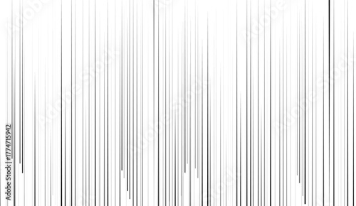 Black radial comics style lines isolated on white background. speed abstract. Vector illustration. 