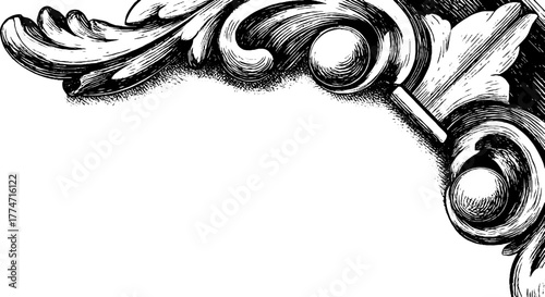 Vintage ornamental flourishes and corner swirls for elegant design and decor