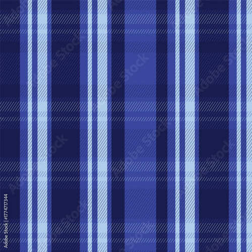 Obraz na plátně Blue Tartan Seamless Pattern Background for Fabric and Textile Design