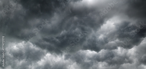 dark clouds storm lightning with tornado, moonlight, overcast