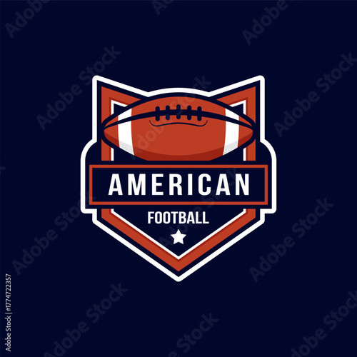 American Logo Design Vector Modern Sports Badge
