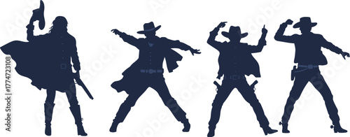 Cowboy Silhouette vector design template