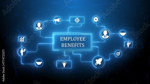 Internet, business, Technology and network concept.Employee benefits help to get the best human resources. Business concept