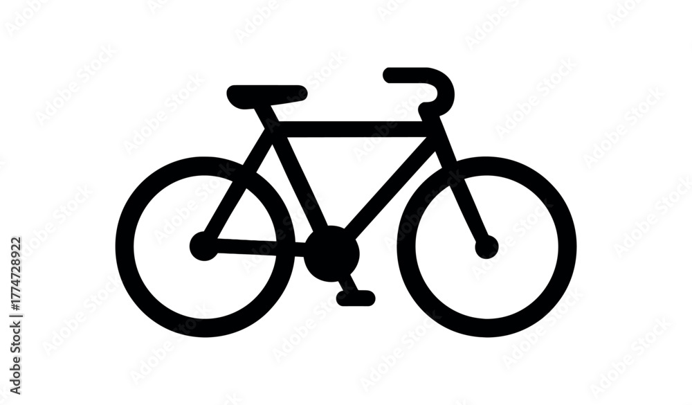 Fototapeta premium cycle flat black solid vector illustration isolated on white background