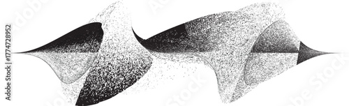 Decorative wave of line . Brush stroke waves. Abstract flow linear fluid design element .Zigzag wave. Wavy Music sounds lines. Squiggle brush stroke . Ornament design.Line art .Brush paint Vector 