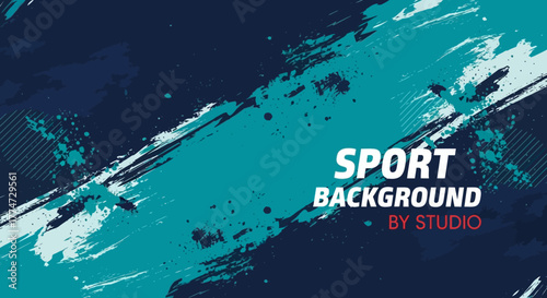 Dynamic teal and navy blue abstract splash background perfect for sports promotions energetic events and modern branding projects