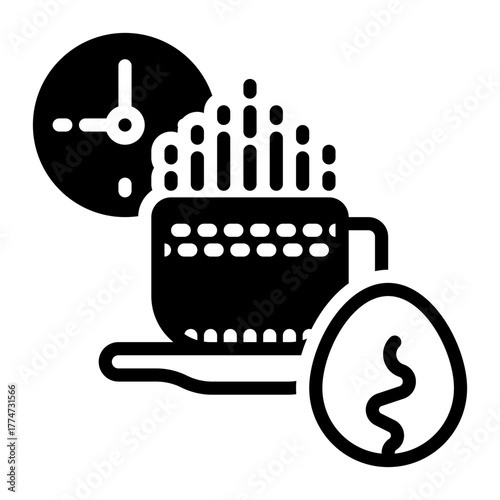 coffee icon, glyph icon style