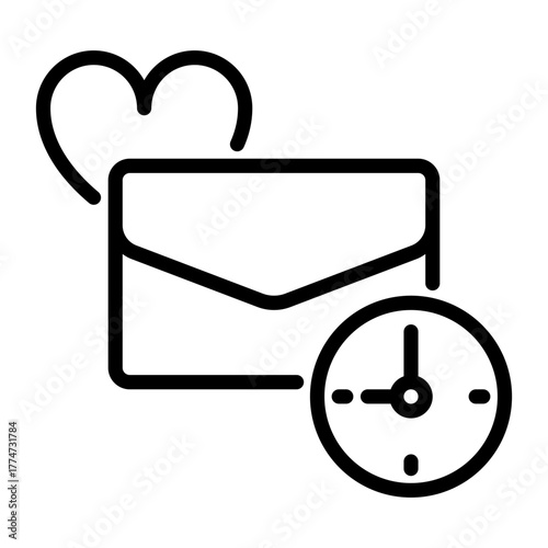 e-mail icon, line icon style