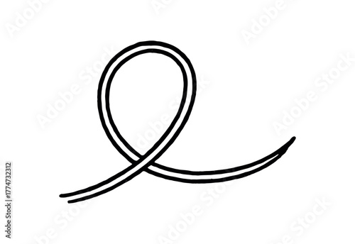 handdrawn cute doodle style throw loop vector line illustration