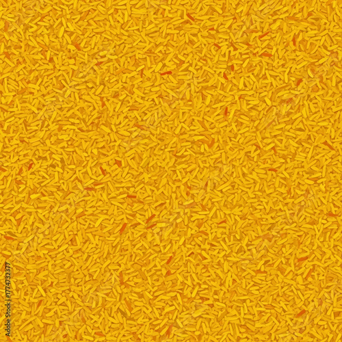 Vibrant golden saffron rice texture creates a rich, warm culinary background perfect for food marketing and recipe visuals.