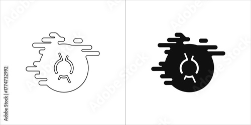 Vector illustration of a bug with splash