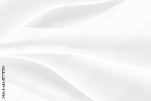 White abstract smooth waves minimal gradient background modern