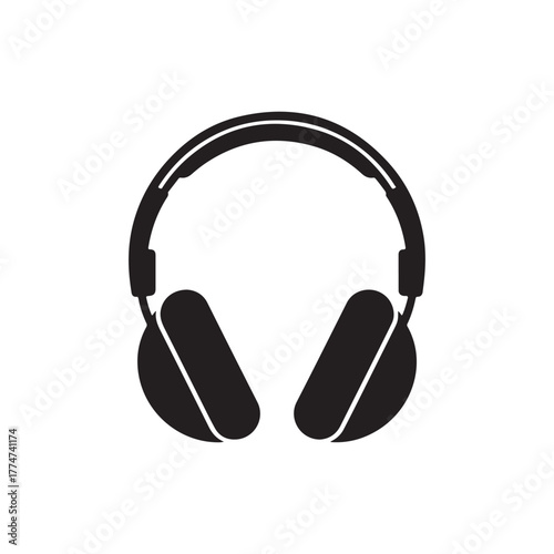 headphones isolated on white background. vector eps 10