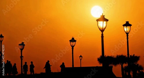 Sunset View in Tangier, Morocco - November 01, 2025