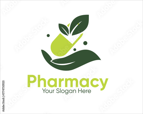 hand pharmacy care logo designs