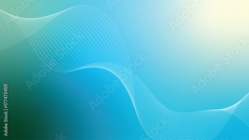 Smooth abstract background featuring a blue color palette with gentle motion blur and defocused light texture. Designed in widescreen format, ideal for presentation slides, website header