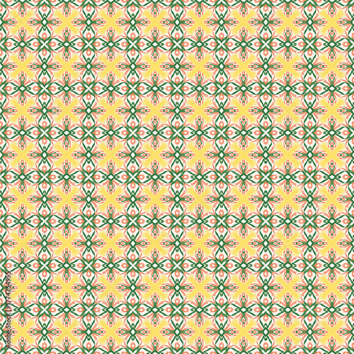flower seamless fabric background, decoration pattern art fashion illustration textile style 