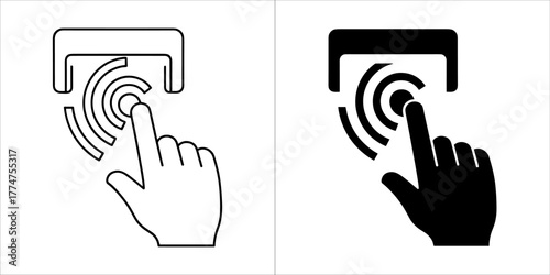 Power strip vector illustration in black and white