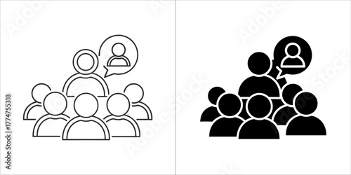 Wireless charging pad icon in black and white