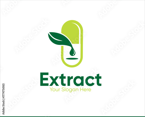 extract leaf for pharmacy logo designs