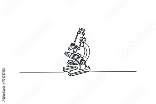 Simple outline drawing of a laboratory microscope