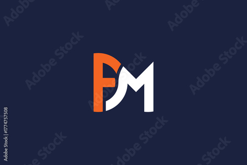 letter fm with logo icon design vector template