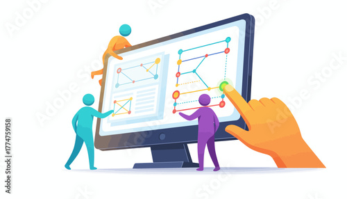 Team Collaboration on Interactive Data Analysis and Network Visualization