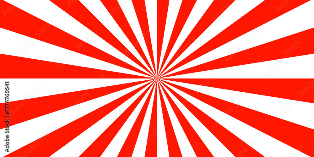 Fototapeta premium Sunburst Modern retro vintage sunrise sunbeam element spiral striped. vector illustration pattern beam rays. Curve smoothly, forming swirling vortex effect Vintage sunrays swirl sun beam pattern.