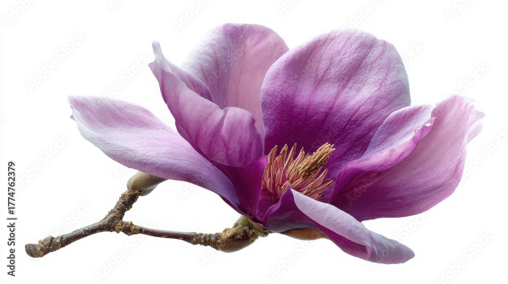 Obraz premium Purple magnolia flower, Magnolia felix isolated on white background, with clipping path