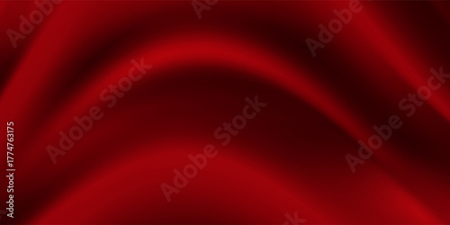 Red Curtain Opening Isolated Celebration Event Backdrop. Wallpaper Vector Iridescent red gradient. Holographic foil. Abstract background. Creative neon template for banner