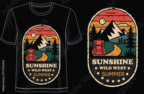 Sunshine typography t-shirt design, positive vibes shirt, summer aesthetic tee, happy mood apparel, motivational sunshine graphic t-shirt, bright and cheerful design tee