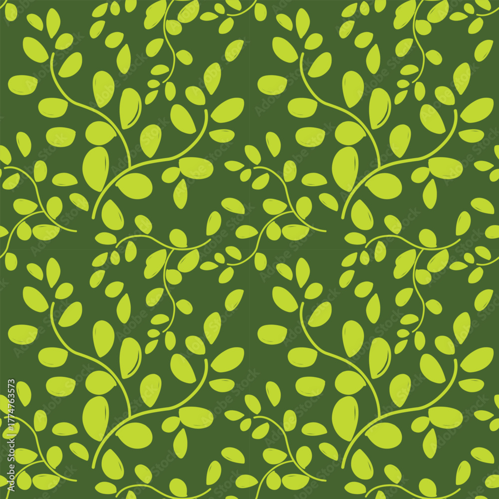 Obraz premium abstract green leaves pattern seamless nature background.eps