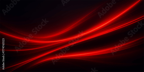 A dark red abstract background with flowing lines and energy wave motion creates a vibrant wallpaper design
