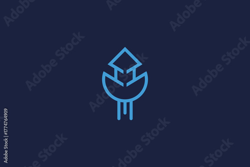 Minimal arrow logo icon design vector template
