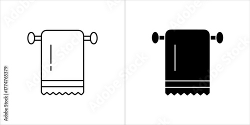 Towel on a rail, a bathroom essential