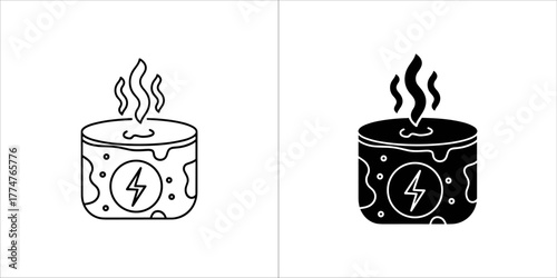 Electric candle icon, alternative energy source