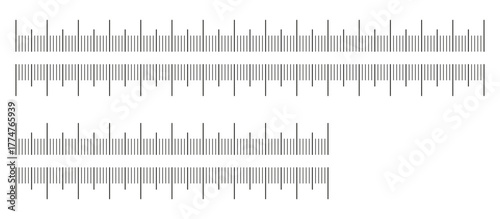 Charts 10, 15 centimeters. Metric ruler icons. Length, height, distance, sewing tool. Scale for ruler in centimeters. Measuring tools. Metrics indicator cm. Centimeter scale. Measuring scale template