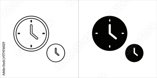 Clock icon showing time, representing time management