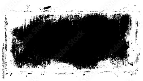 Black paint strokes vector. Grunge abstract hand painted element. Black and white strokes with a brush. Vector illustration.