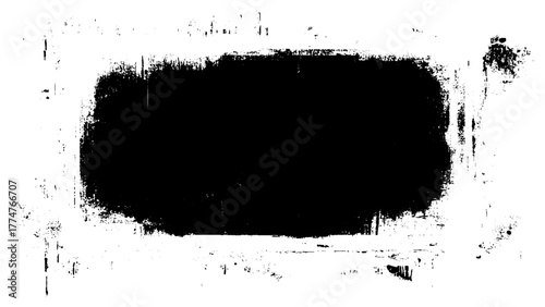 Black paint strokes vector. Grunge abstract hand painted element. Black and white strokes with a brush.
