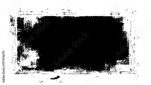Black paint strokes vector. Grunge abstract hand painted element. Black and white strokes with a brush.