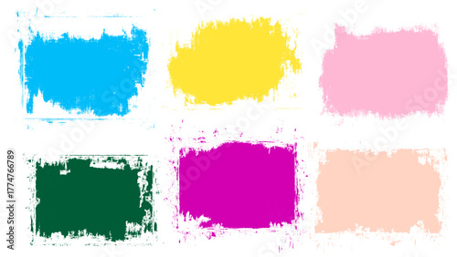 Collection of paint strokes vector. Grunge abstract hand painted element. Black and white strokes with a brush.