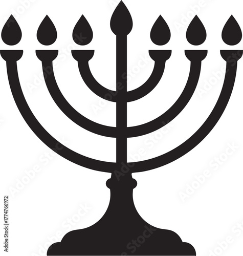 Menorah Candelabrum Vector Design