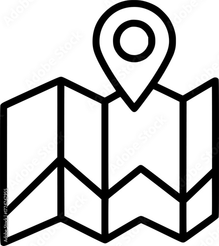 Map and location symbols sign, symbol, vector, art